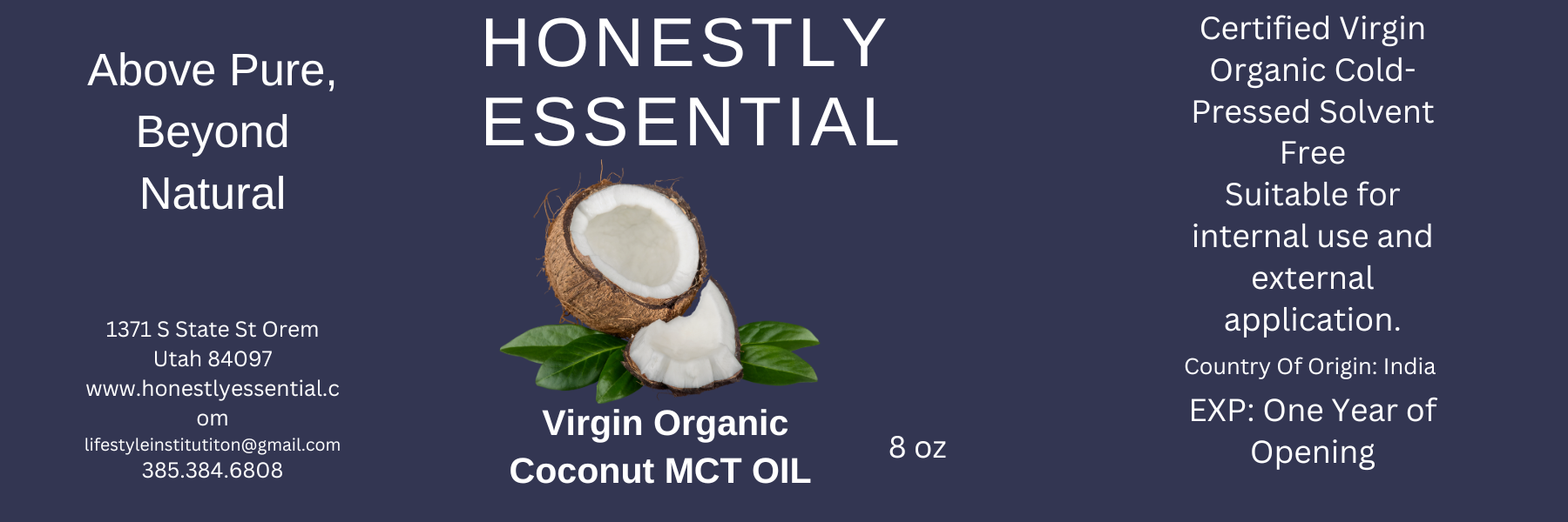 High MCT Fractured Coconut Oil