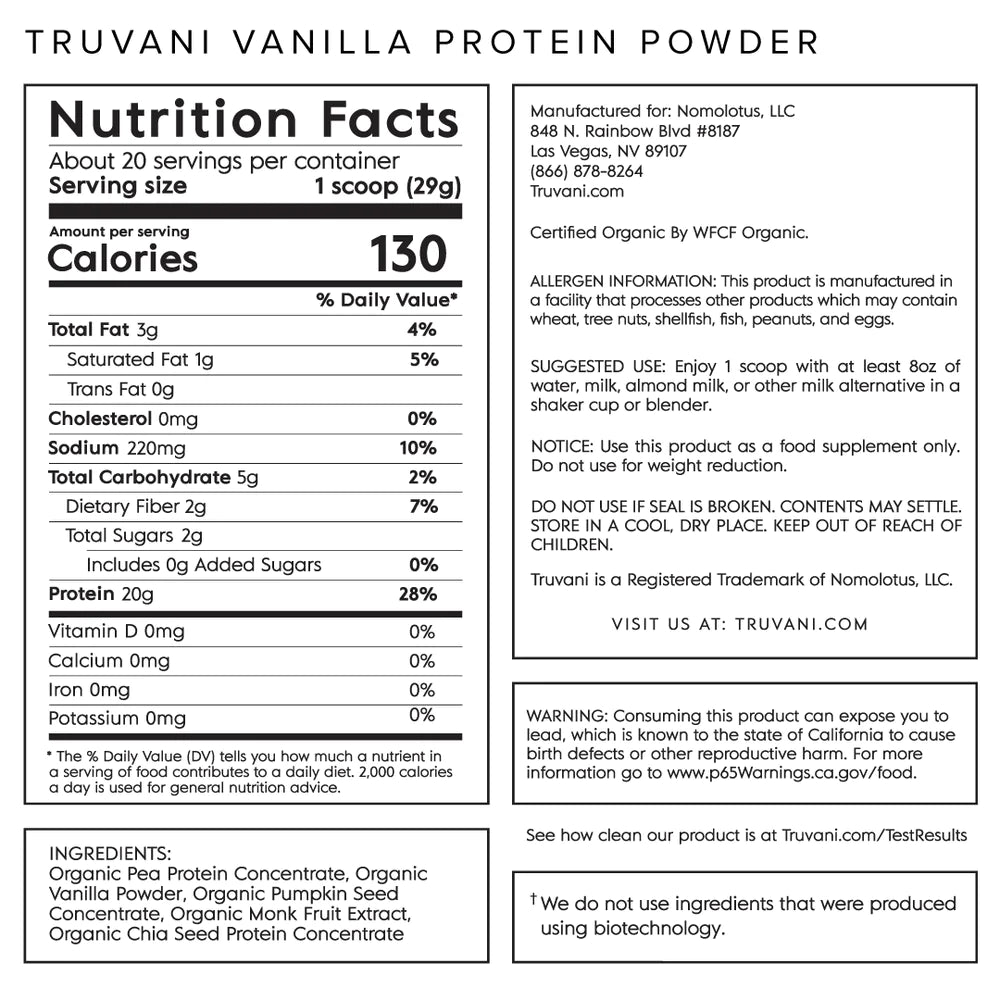 Truvani Protein Powder